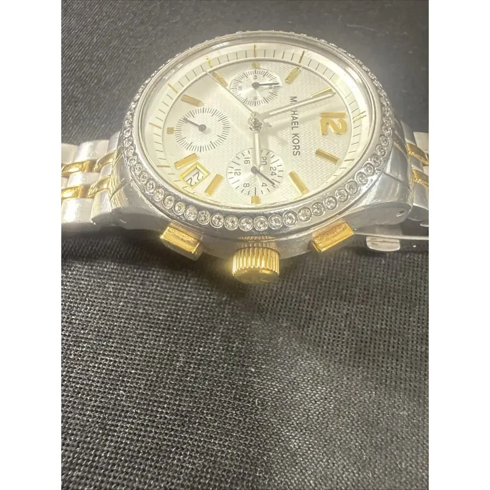 WOMENS MICHAEL KORS RITZ MK-5098 5.5-5.75” BAND 38mm CASE NEW BATTERY (B28)